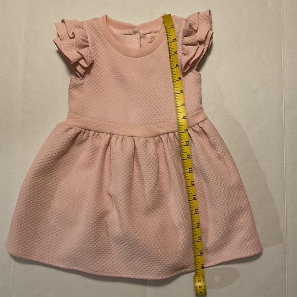 Ted Baker Baby Pink Dress Short Ruffle Sleeves - Picture 3 of 13
